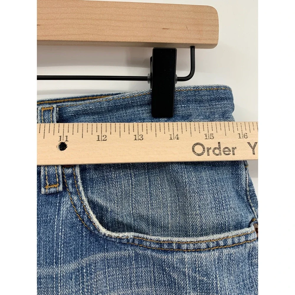 Vintage Levis 527 Jeans Mens 32x30 Blue Low Boot Cut Distressed Fade Y2K Denim